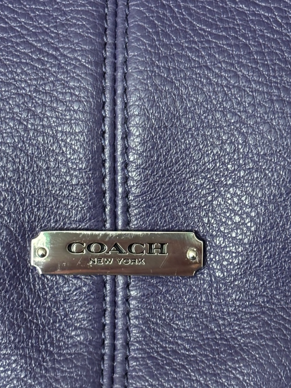 Coach Avery Pebbled Leather Shoulder Tote Hobo Satchel Bag #F23309 Purple - Picture 3 of 12